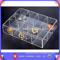 Clear Acrylic Quadrilled Divided Jewelry Box Ornament Display Tray